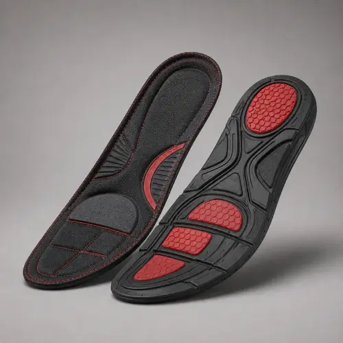 Red & Black Gel Cushion Comfort Insoles — Socks & Insoles
