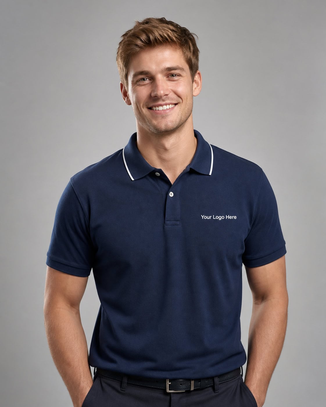 Navy Retail Polo — Polos