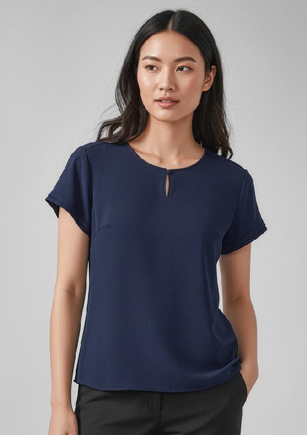 Womens Evelyn Short Sleeve Blouse — Corporate