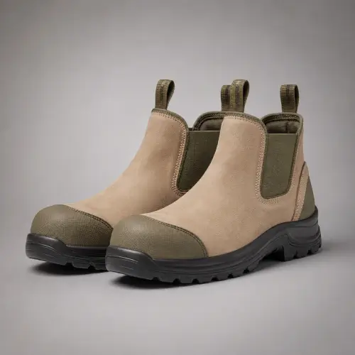 Sand & Olive Protective Chelsea Boots — Slip-on Boots