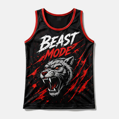 Beast Mode Wolf Singlet — Singlets