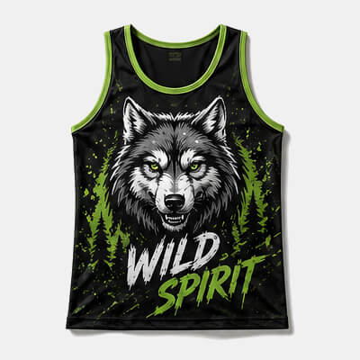 Wild Spirit Wolf Singlet — Singlets