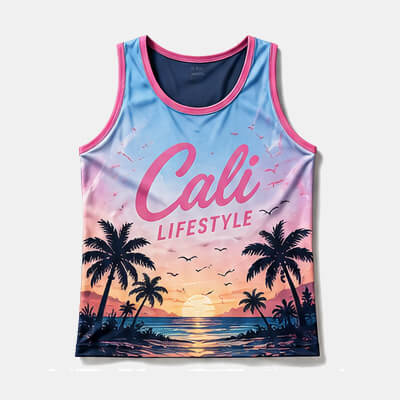 California Lifestyle Sunset Singlet — Singlets