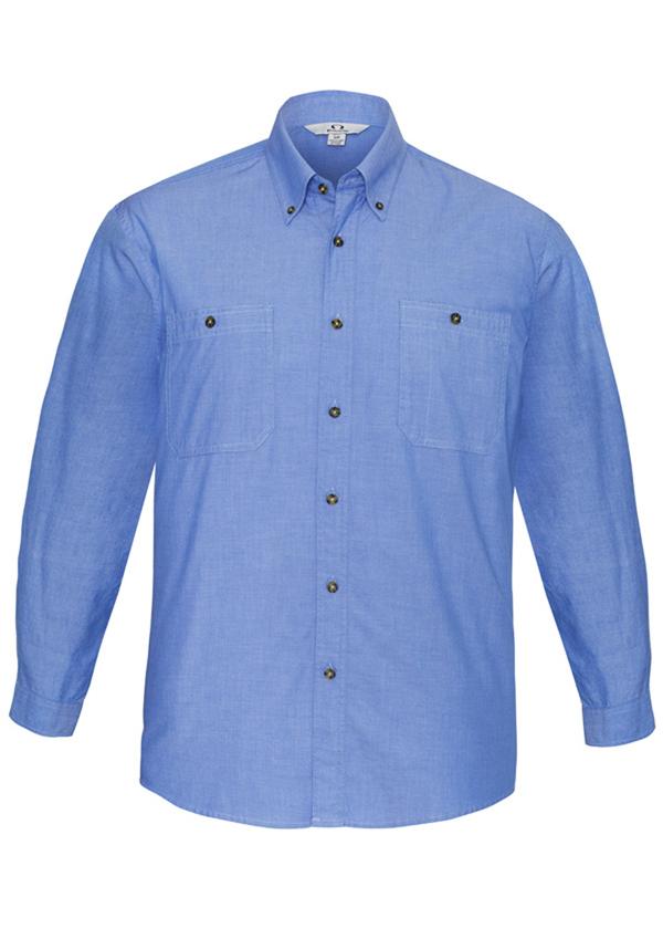 Mens Chambray Long Sleeve Shirt — Corporate