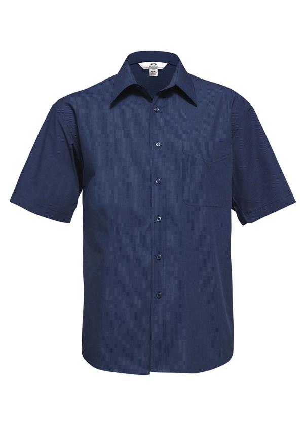 Mens Micro Check Short Sleeve Shirt — Corporate