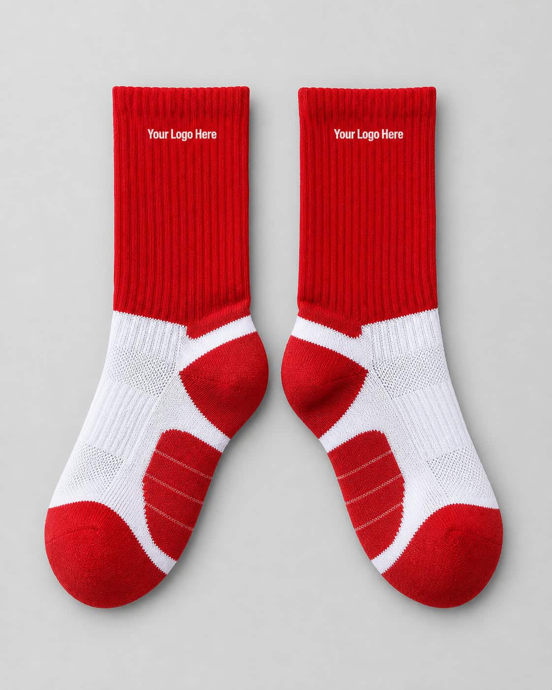 Red & White Support Socks — Sports