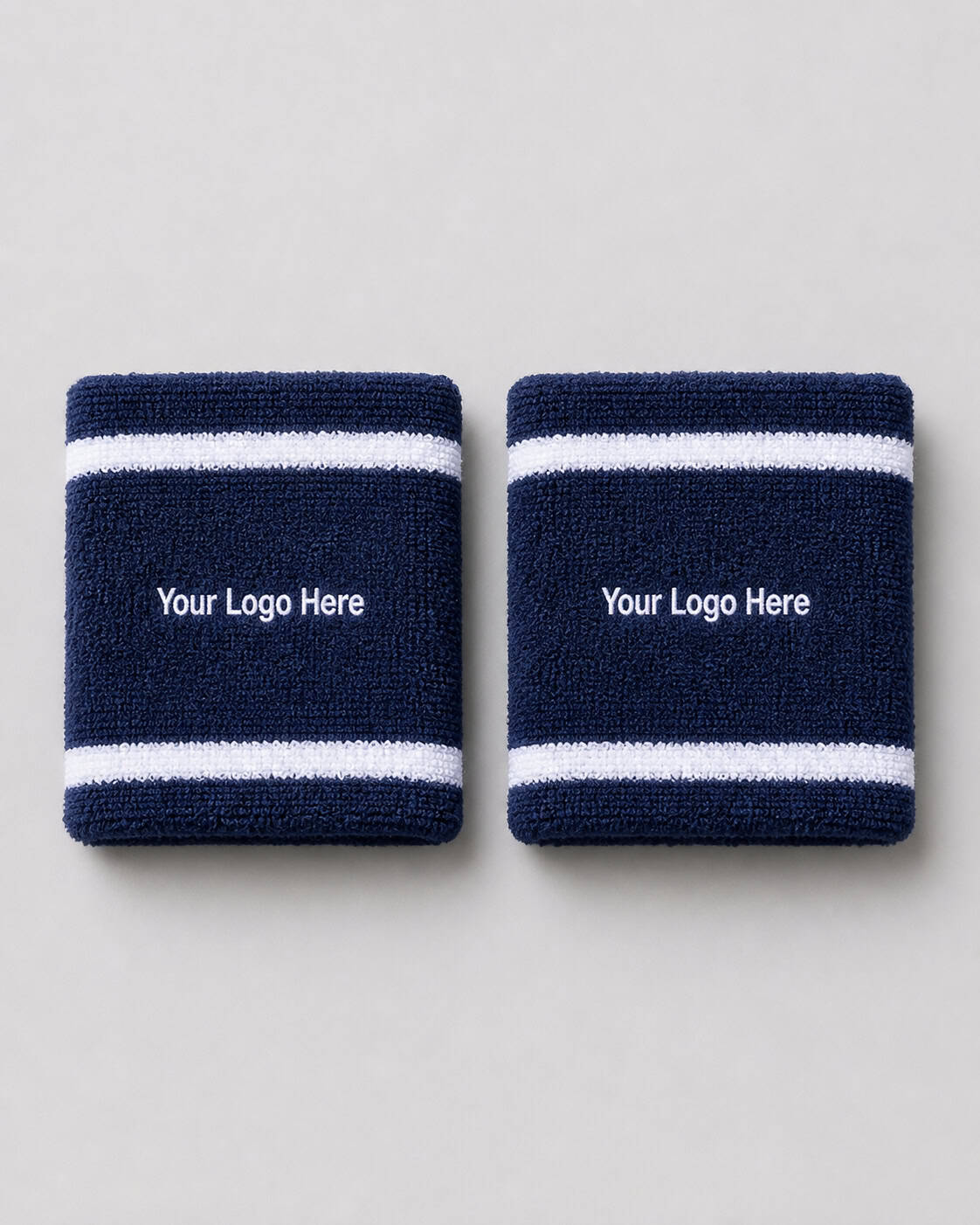 Navy Striped Wristbands — Socks & Accessories