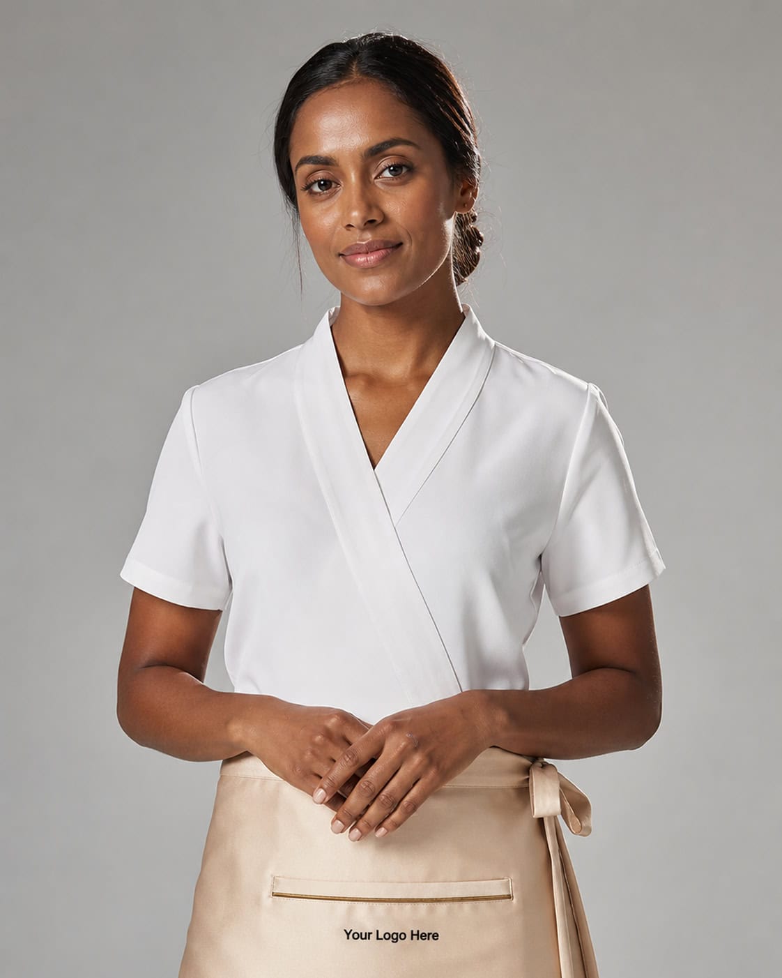 Cream Spa & Beauty Apron — Aprons