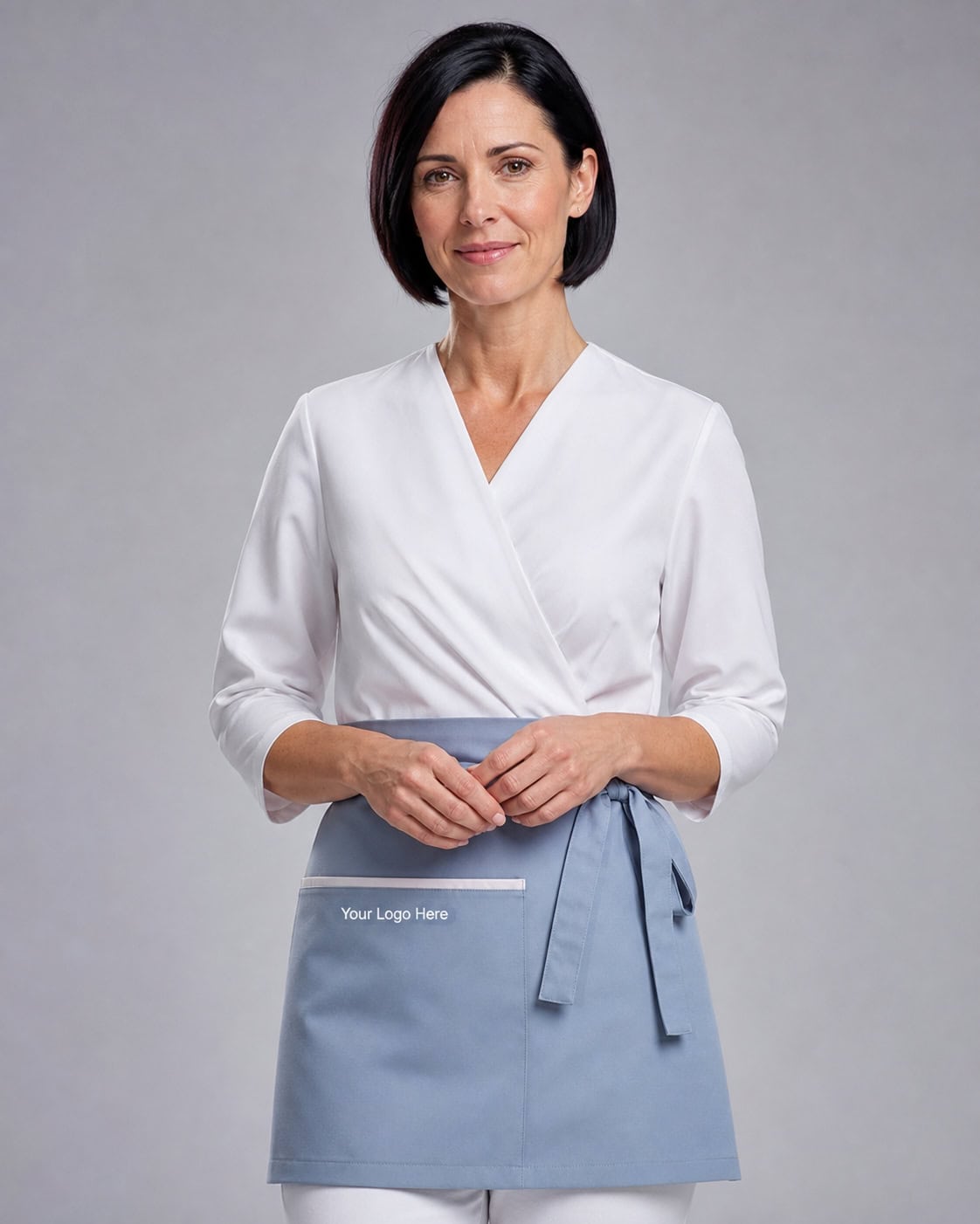 Sky Blue Spa & Beauty Apron — Aprons