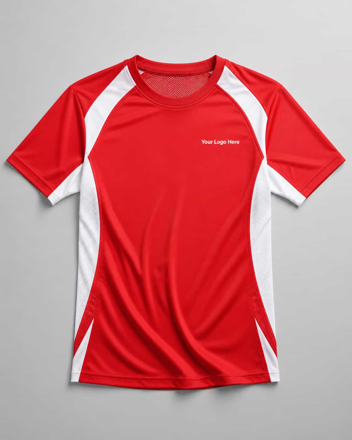 Red Sports House Shirt with White Panels — School