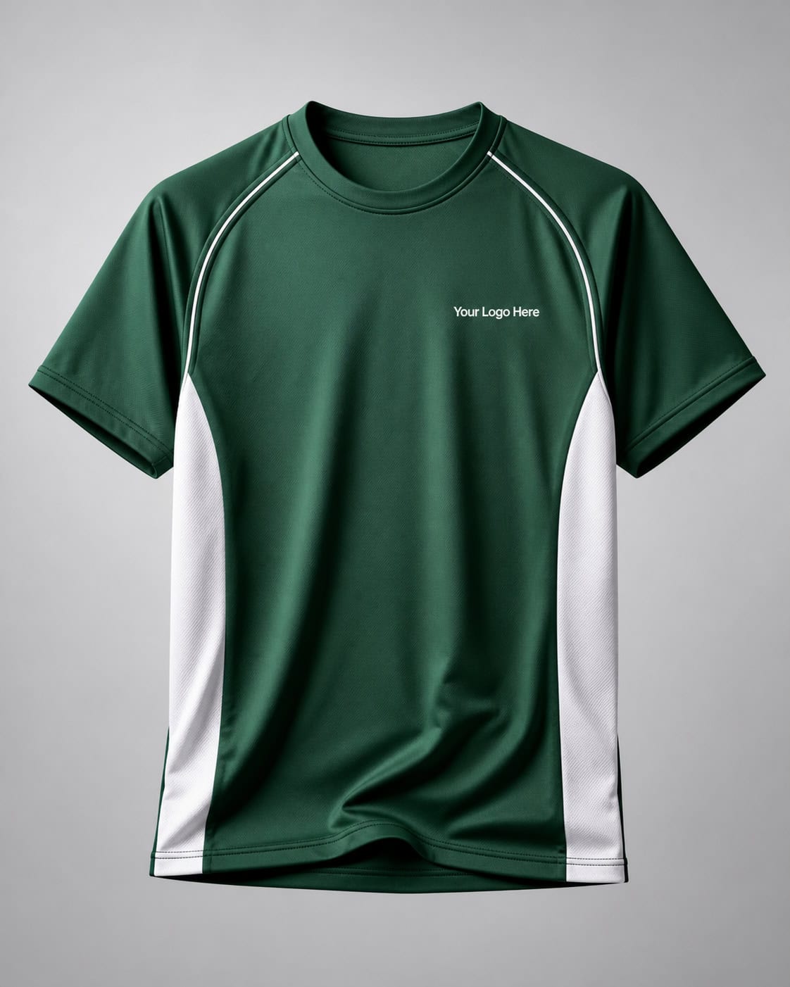 Forest Green Sports House Shirt with White Panels — Sports House Shirts