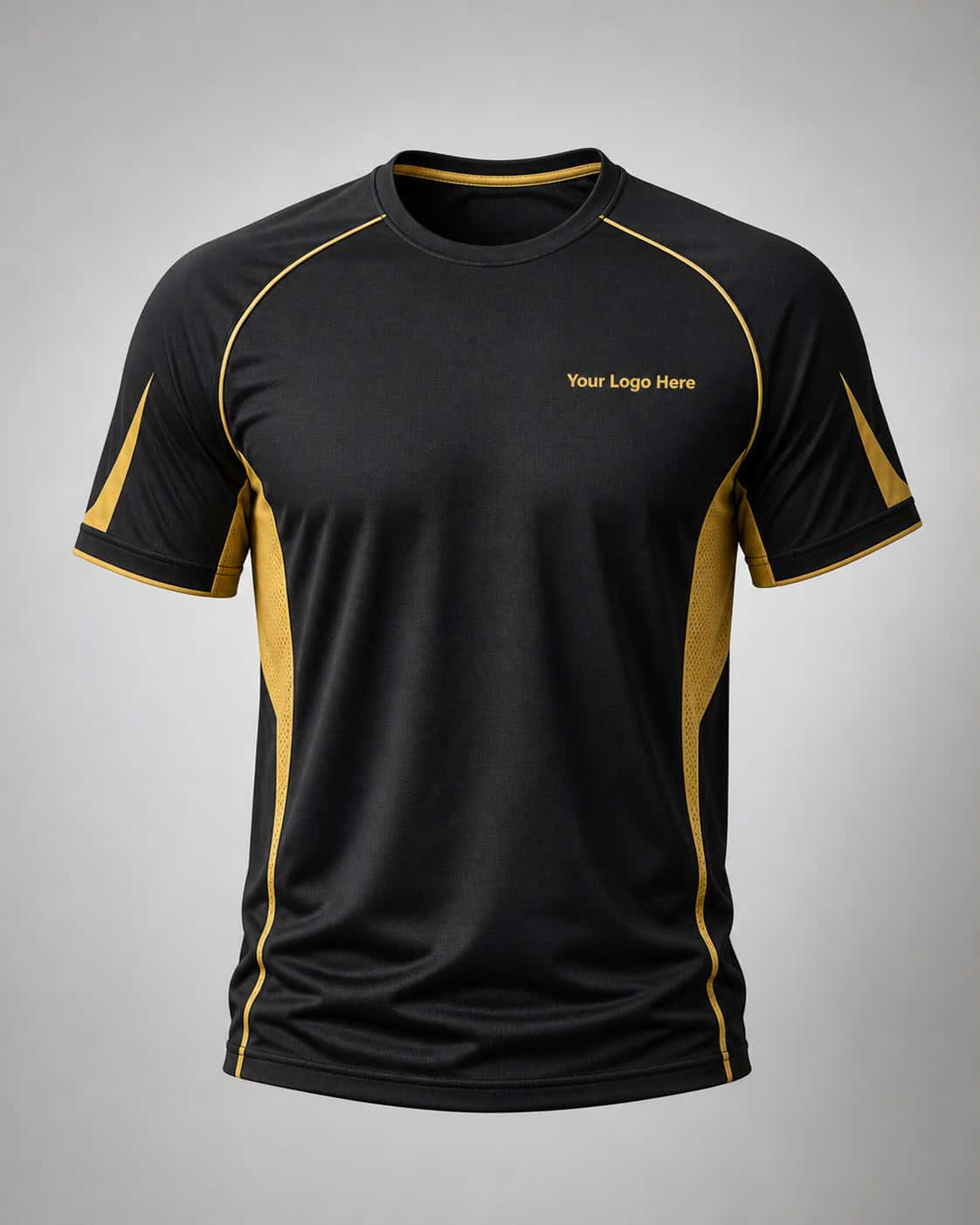 Black Sports House Shirt with Gold Trim — Sports House Shirts