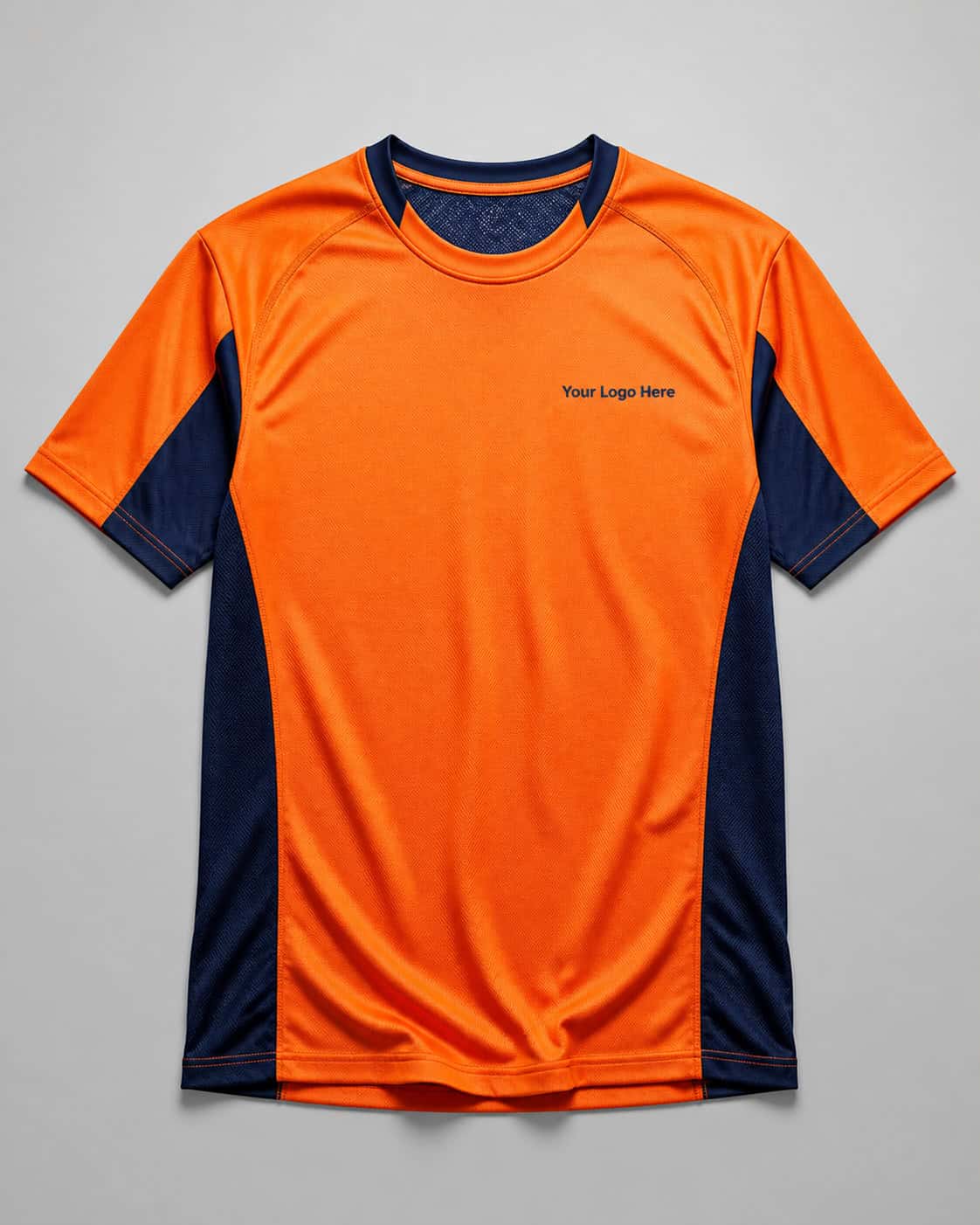 Orange Sports House Shirt with Navy Panels — Sports House Shirts