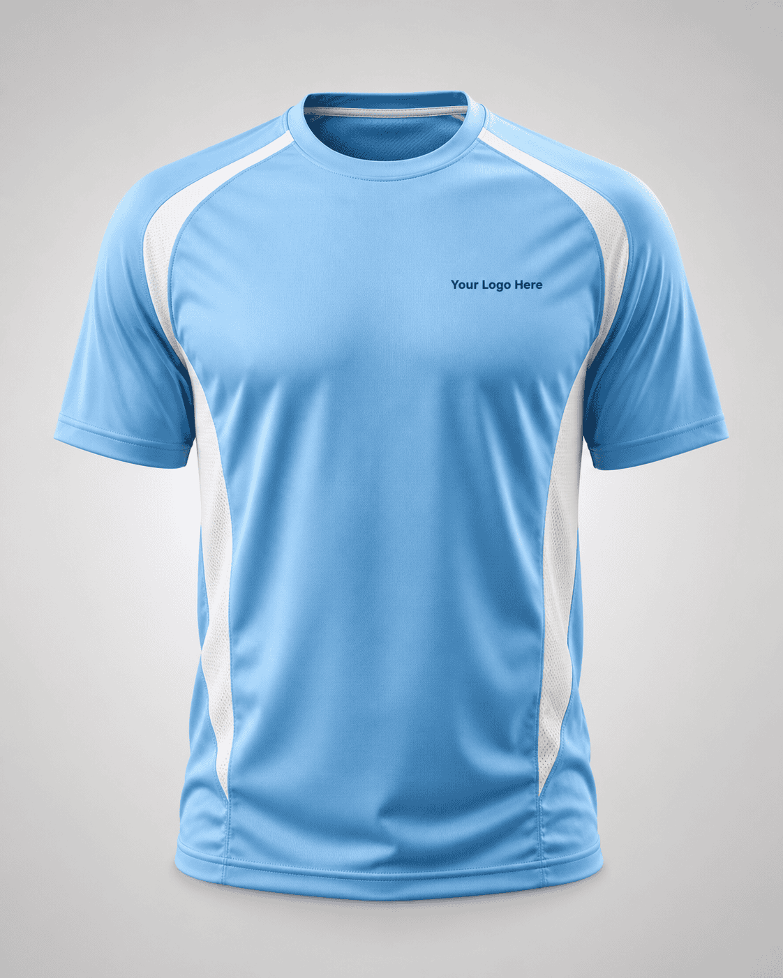 Sky Blue Sports House Shirt with White Panels — Sports House Shirts