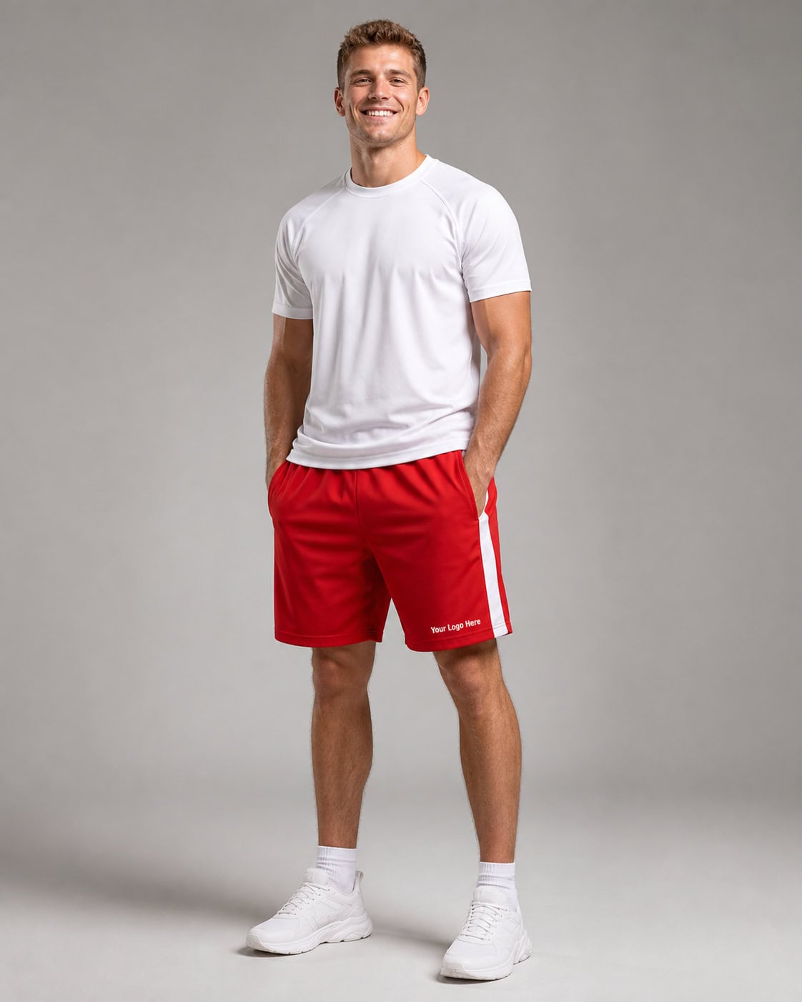 Red Sports Shorts – Men — Sports