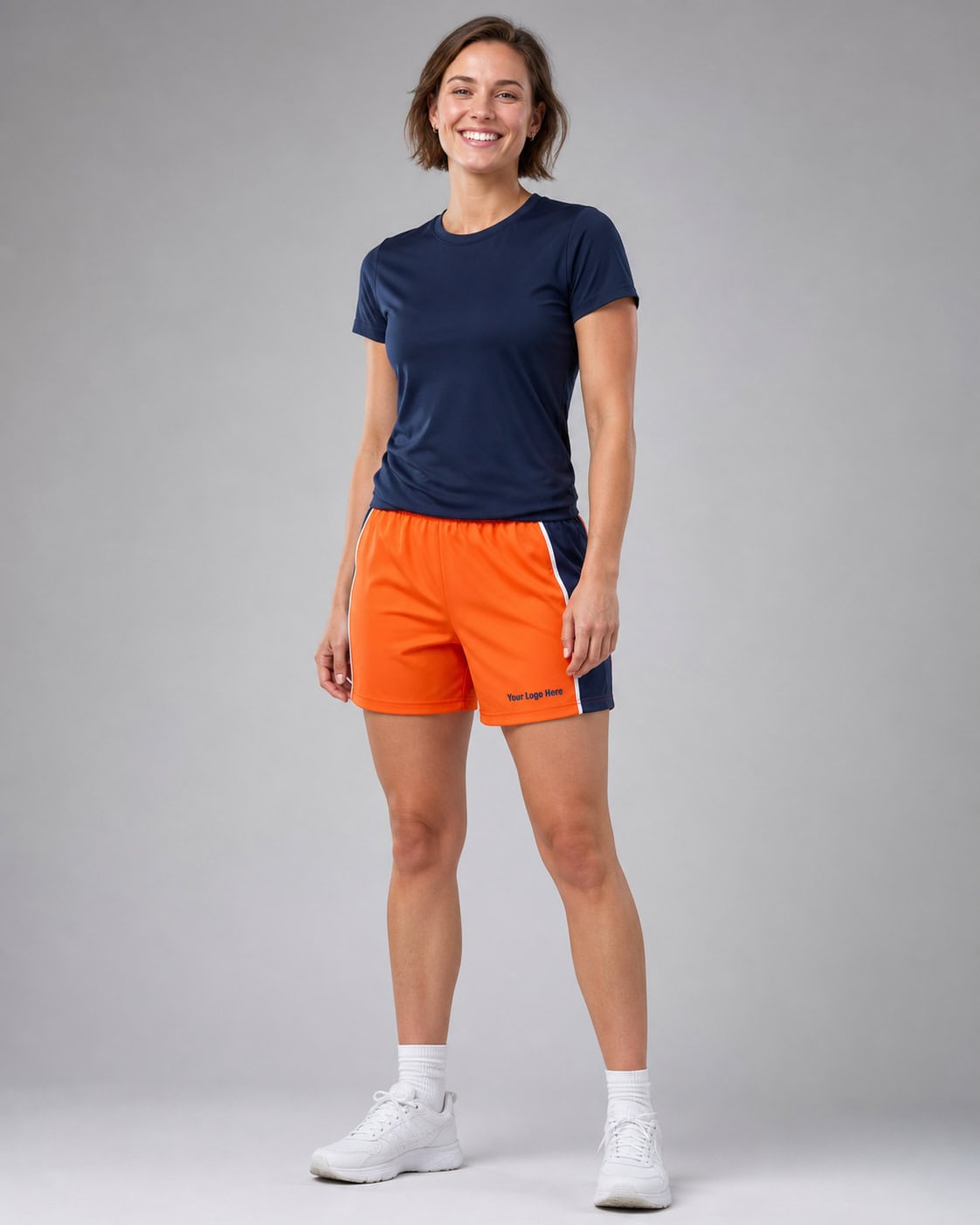 Orange Sports Shorts – Women — Shorts