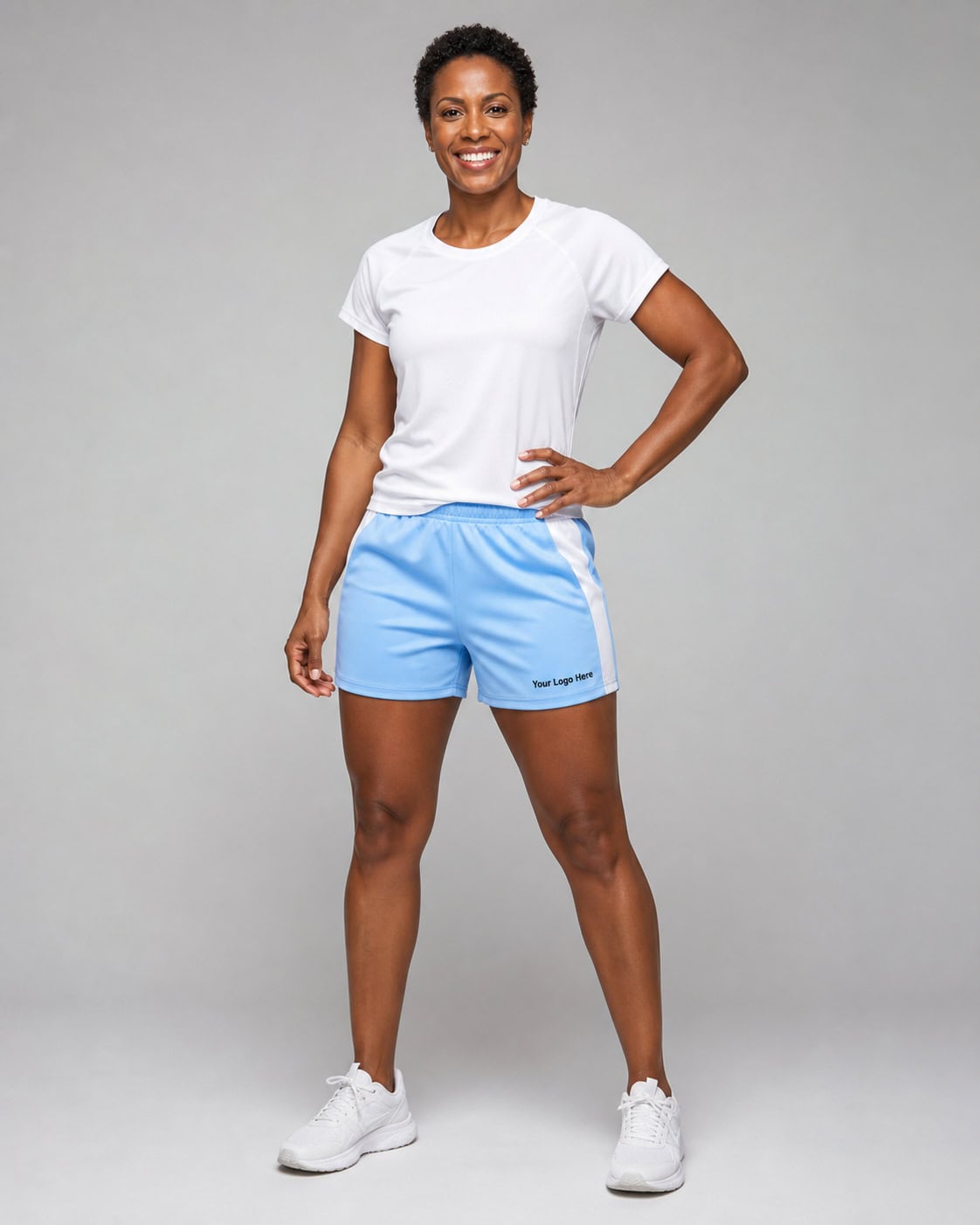 Sky Blue Sports Shorts – Women — Shorts