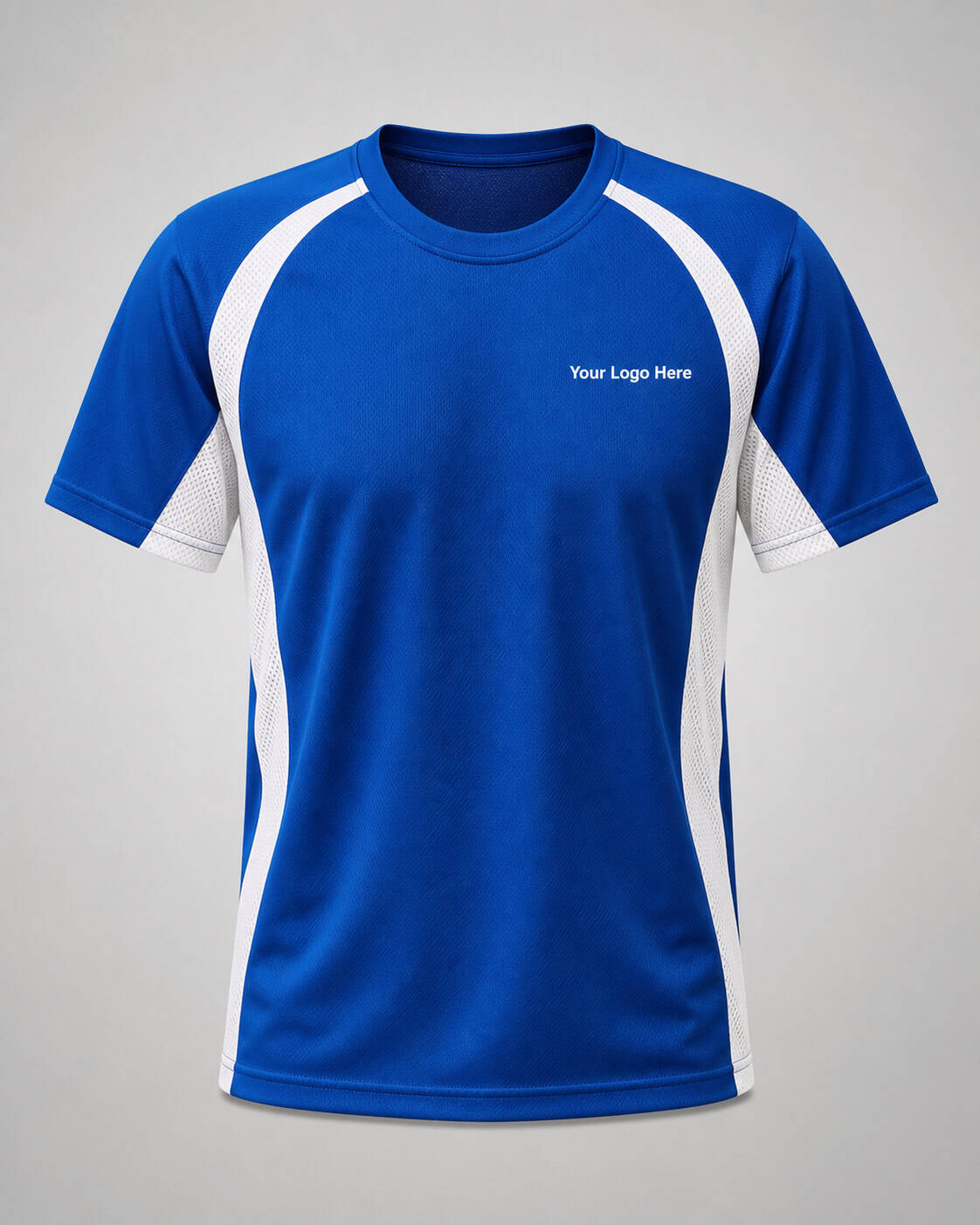 Royal Blue and White Sports Shirt — School