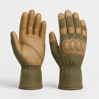 Tan Leather Construction Gloves — Gloves