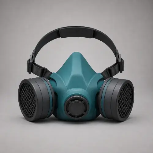 Teal Industrial Half-Face Respirator — Respiratory