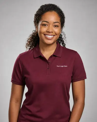 Burgundy Healthcare Polo — Polos