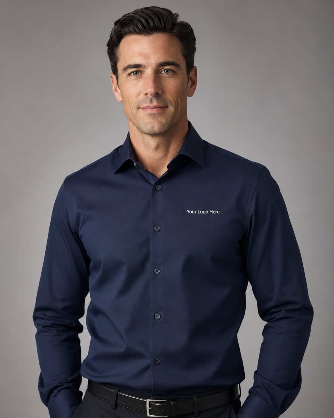 Navy Corporate Shirt – Men — Business Shirts