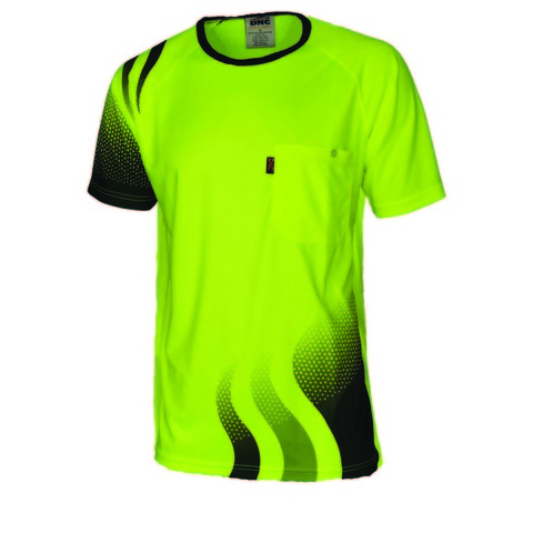 Wave Hi Vis Sublimated Tee — Hi-Vis