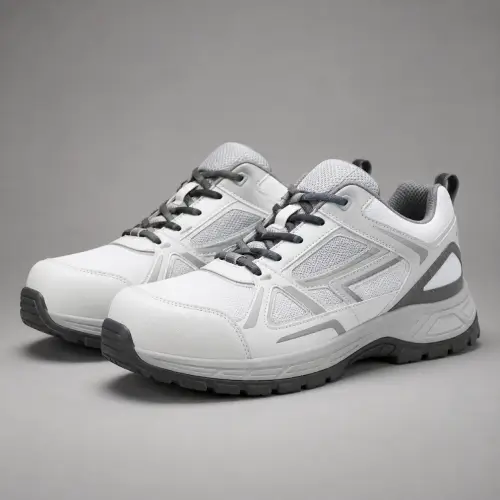 White Grey Modern Safety Work Shoes — Safety Joggers