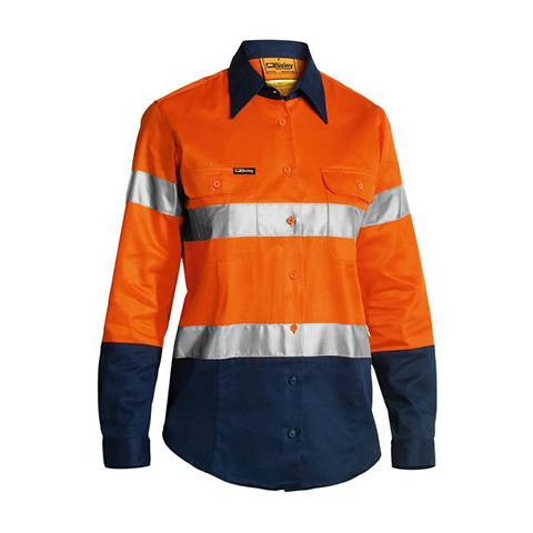 Women's Taped Hi Vis Drill Shirt — Hi-Vis