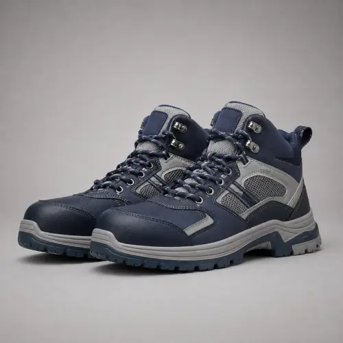Womens Navy & Grey Hiking Safety Boots — Womens Boots