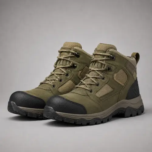 Womens Olive Green Rugged Work Boots — Womens Boots