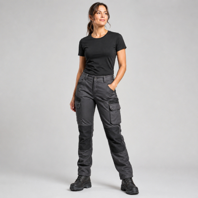 Women’s Charcoal Cargo Work Pants — Work Pants