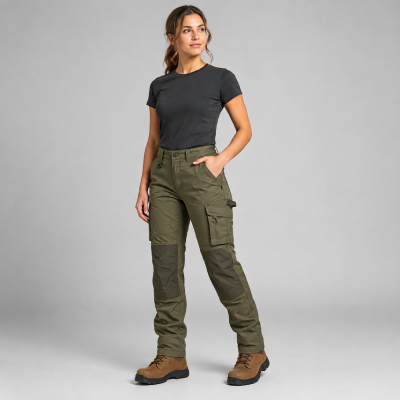 Women’s Olive Cargo Work Pants — Work Pants