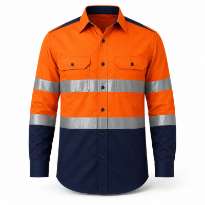 Hi-Vis Long Sleeve Work Shirt — Workwear