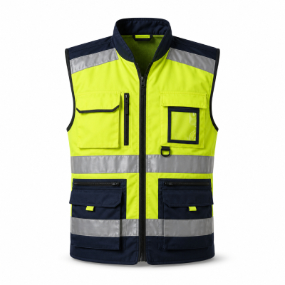 Multi-Pocket Hi-Vis Safety Vest — Workwear