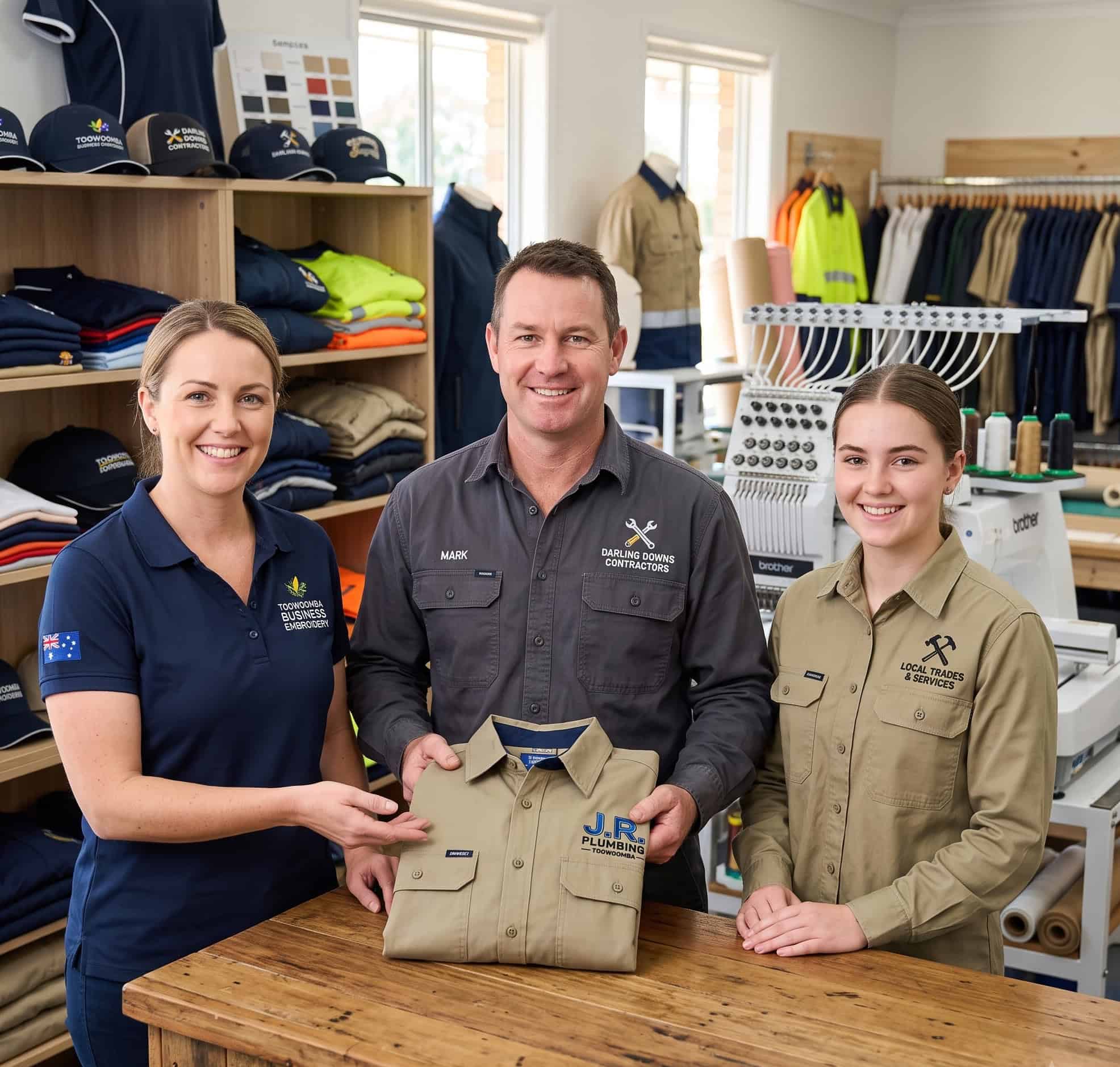 Embroidered polo stitched for a Toowoomba business