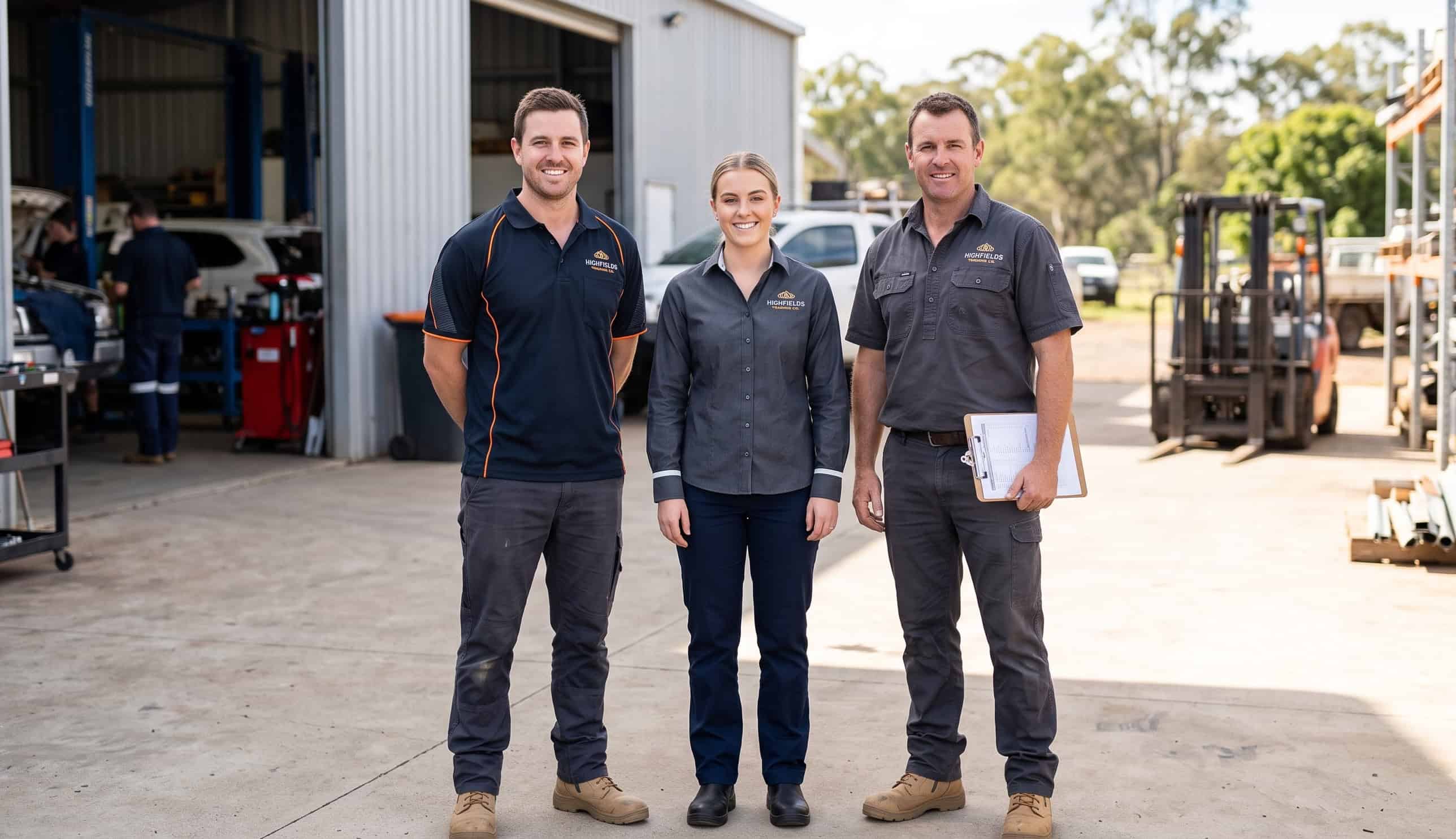 Branded workwear for a Highfields business