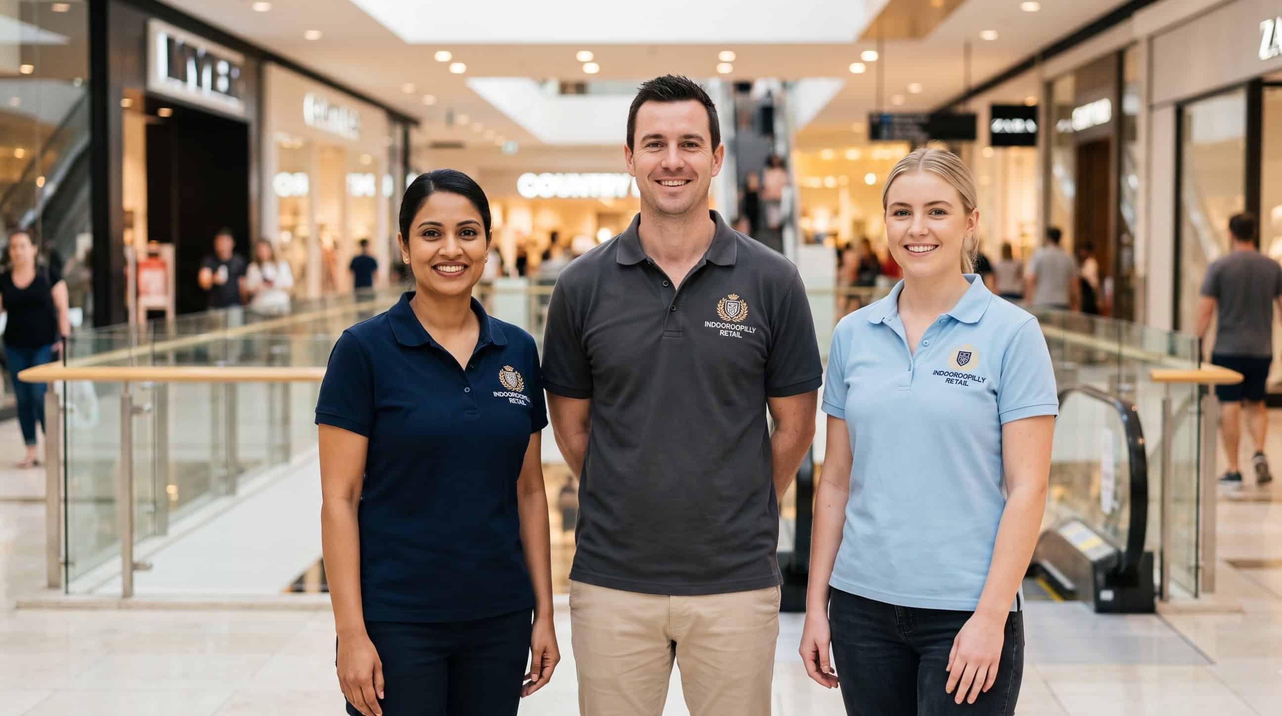 Embroidered polos for an Indooroopilly retail business