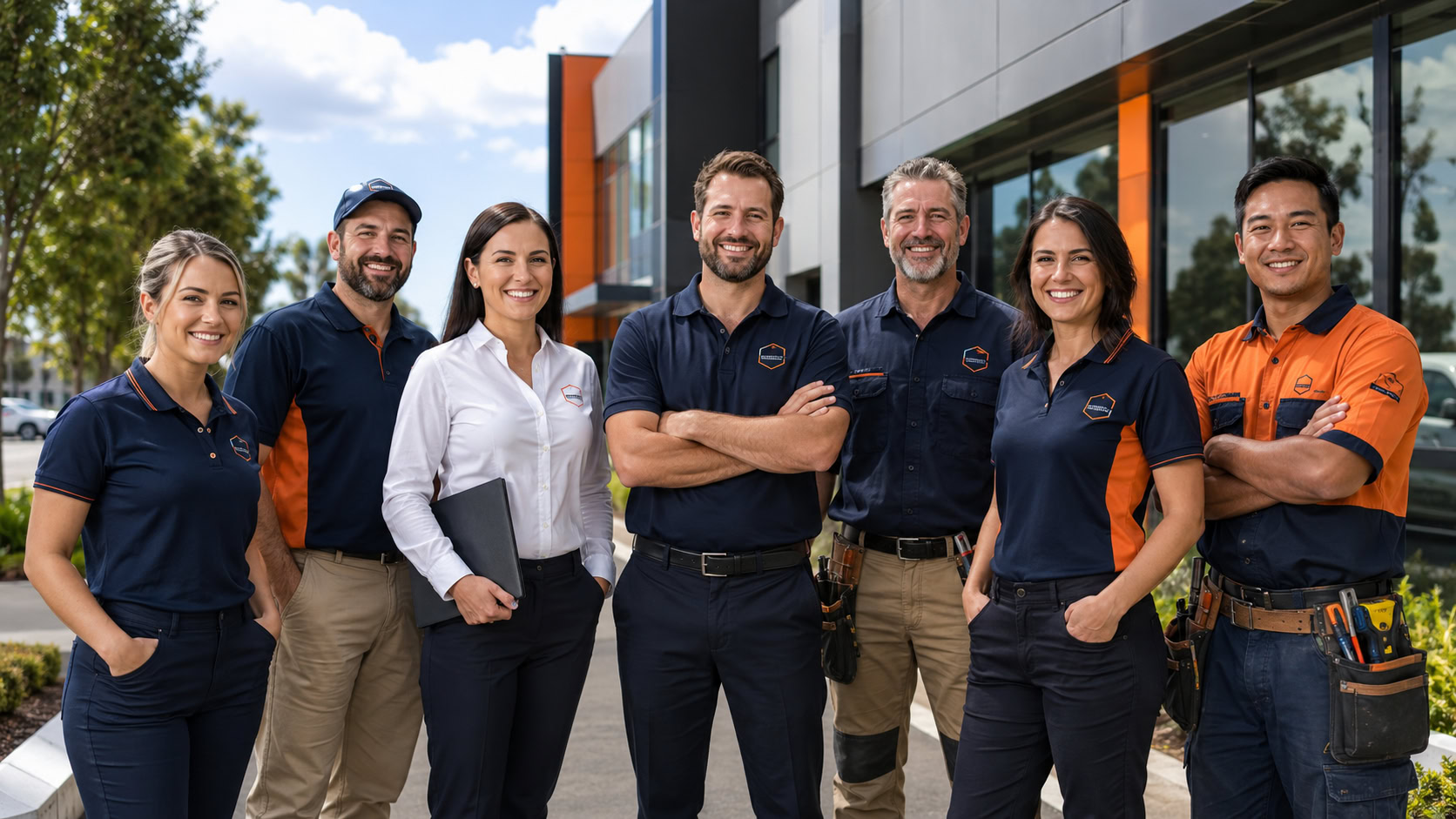 Branded polos and hi-vis for a Logan business
