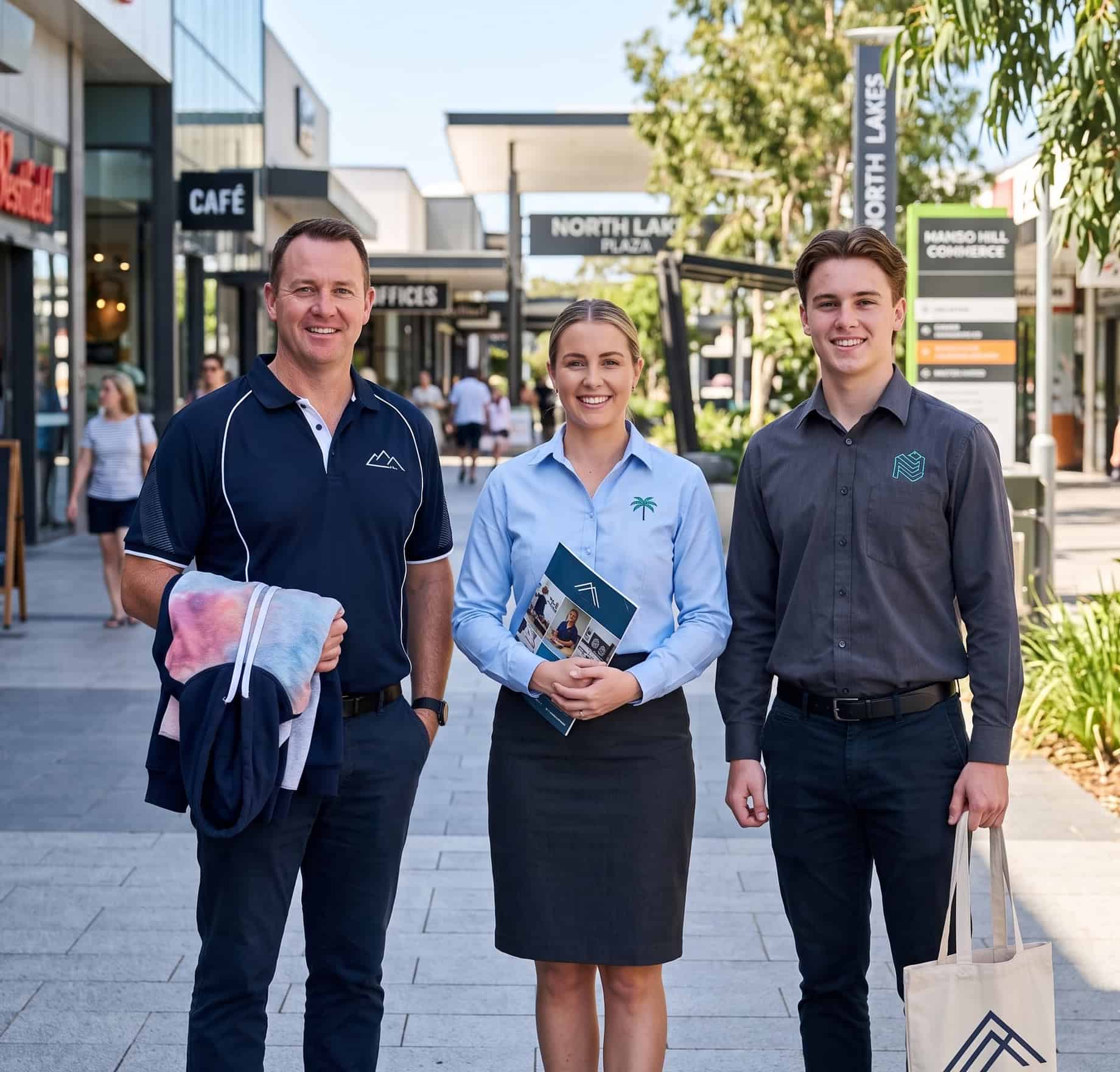 Branded uniforms for a new North Lakes business
