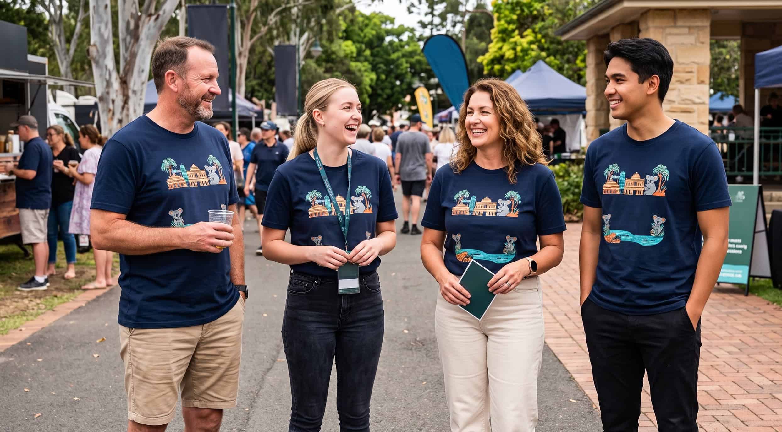 Custom printed t-shirts for an Ipswich event