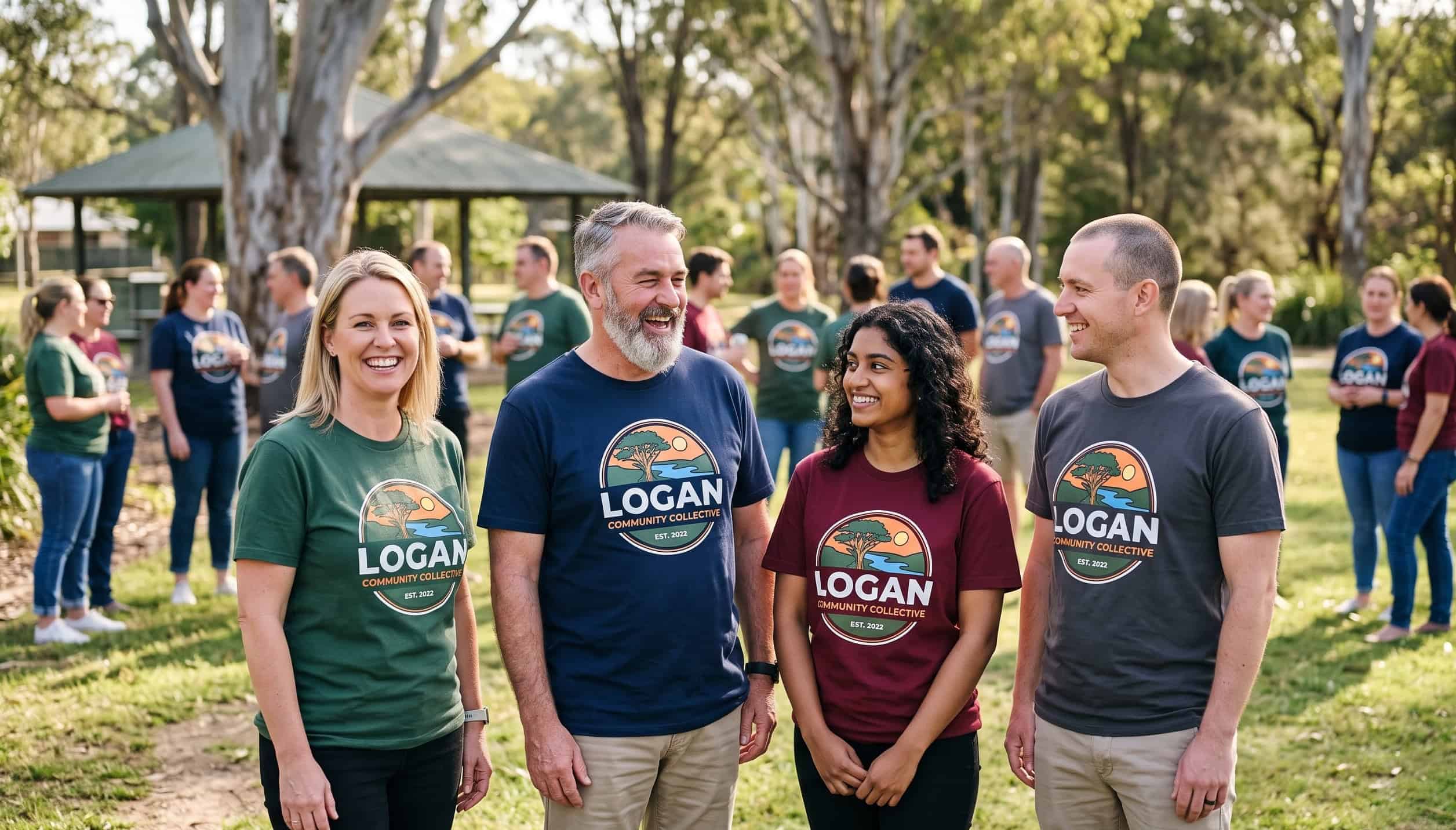Custom printed shirts for a Logan club