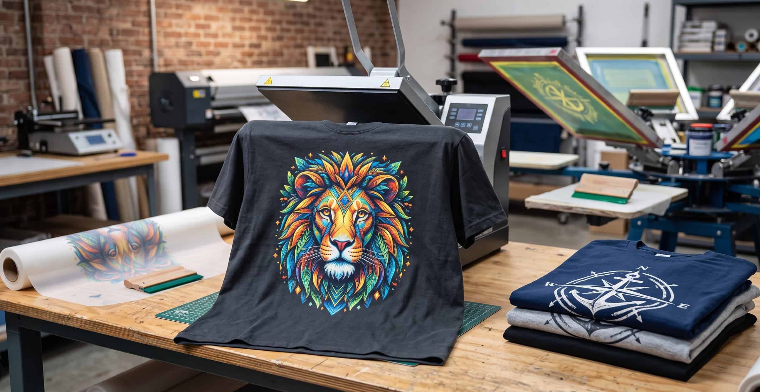 DTF printed shirt with a detailed design for a Logan business