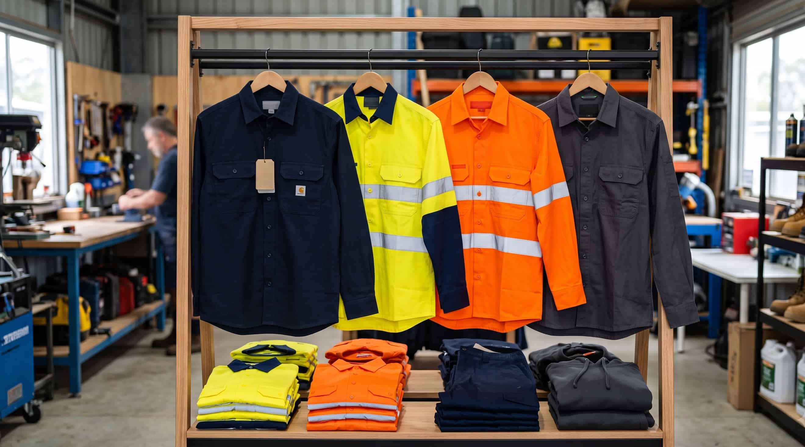 Branded work shirts from major workwear brands for an Ipswich crew