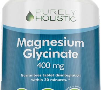 Magnesium Glycinate 400mg Tablets – 100% More 250 Magnesium Tablets (not Capsules), Highly Bioavailable, Chelated & Magnesium – Vegan and Vegetarian – Improved Sleep, Stress Relief & Cramp Defense