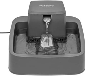 PetSafe PWW17-16780 Drinkwell Pet Fountain, Suitable for Medium Size Dogs Households, Easy-to-Clean Design, Filter Included, 3.7 Litres, Grey