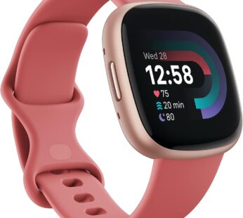 Fitbit Versa 4 Fitness Smartwatch with Built-in GPS and up to 6 Days Battery Life – Compatible with Android and iOS, Pink Sand/Copper Rose