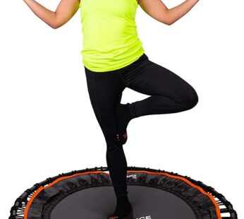 Fit Bounce Pro Bungee Rebounder Australia | Assembled | Half Folding | Silent & Beautifully Designed Pro Indoor Mini Trampoline for Adults & Kids | DVD & Online Workouts
