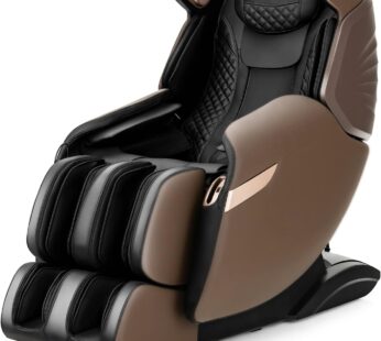 Costway 3D Electric Full Body Zero Gravity Shiatsu Massage Recliner Chair with 140cm SL Track, Waist & Calf Heaters, Airbag Massage, Foot Roller, 4 Massage Techniques, 4 Auto Modes, Blue-tooth Speaker
