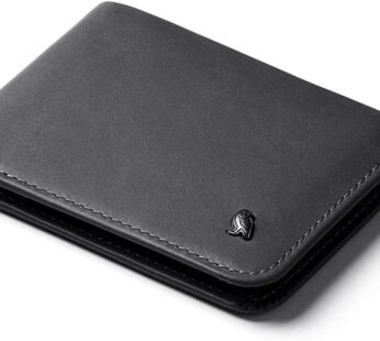 Bellroy Hide & Seek Wallet, Slim Leather Bifold Wallet, RFID Protection Available, Hidden Pocket (Max. 12 Cards, Cash, Coin Pouch) – Black